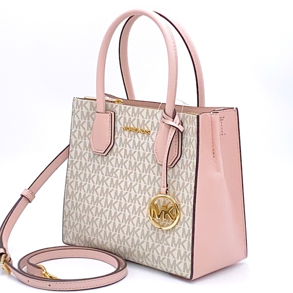 MICHAEL KORS MERCER MEDIUM MESSENGER POWDER BLUSH - Picture 6 of 16